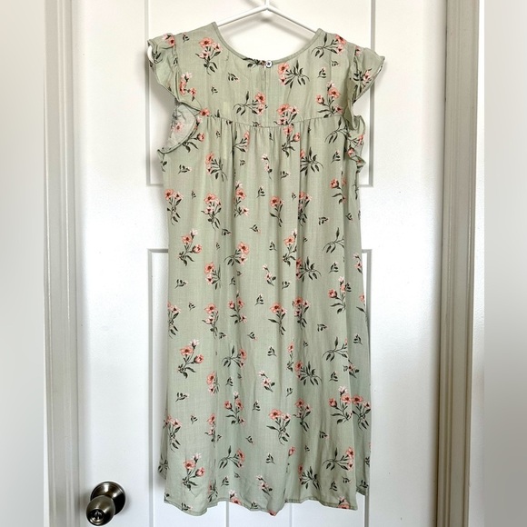 Copper Key NWT Sleeveless sage with pink flower girls dress - 14 - Picture 2 of 4